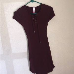 Maroon tight dress!